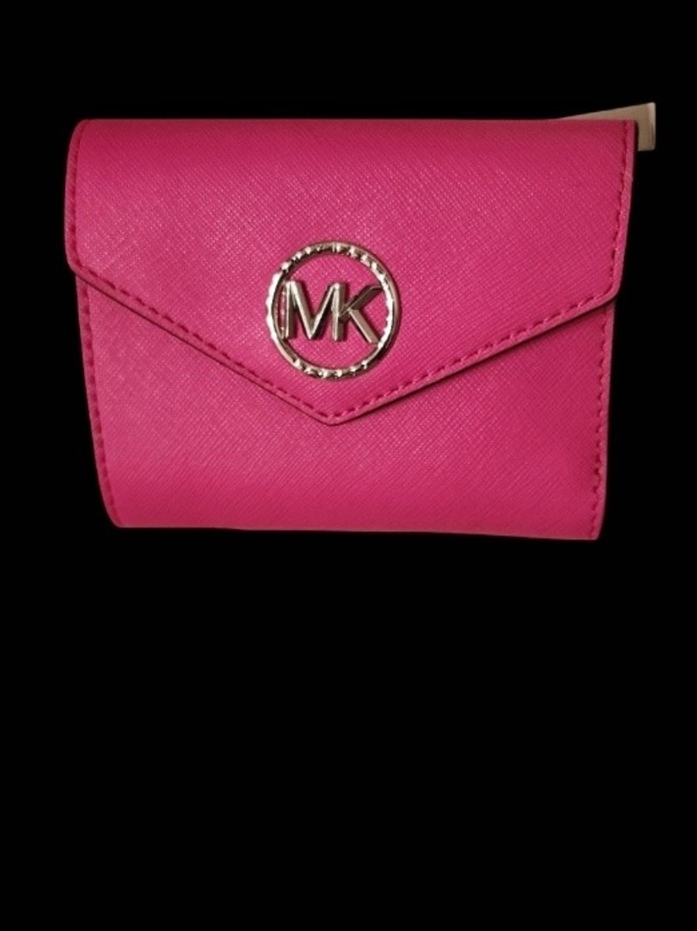 Michael Kors Pink Saffiano Leather Envelope Wallet